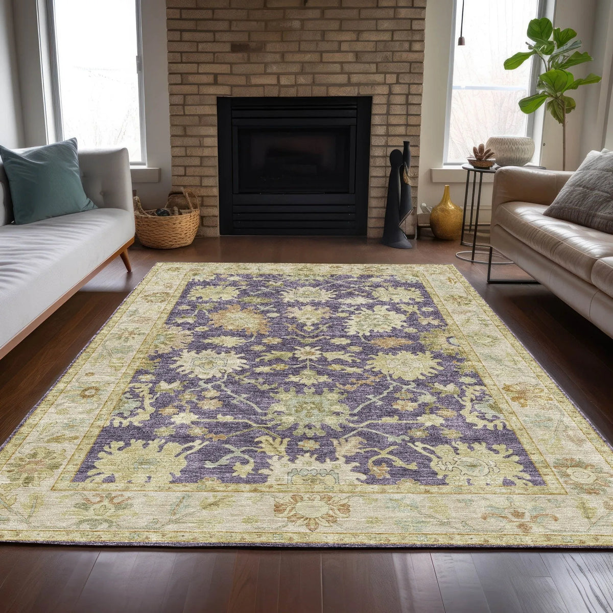 Hatay HY2 Eggplant Rug - Rug & Home