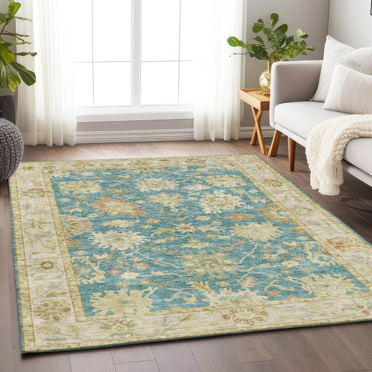 Hatay HY2 Teal Rug - Rug & Home