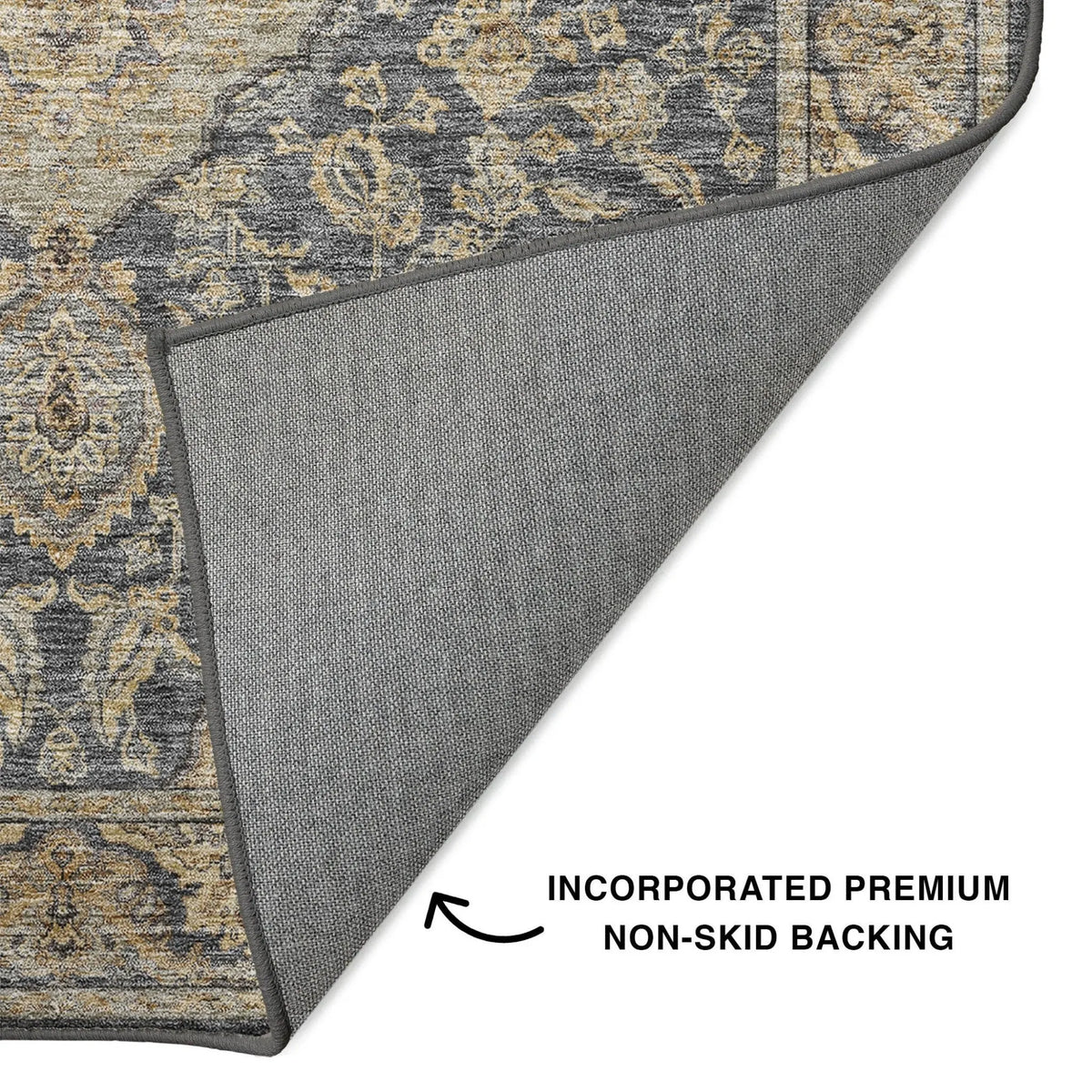 Hatay HY3 Charcoal Rug - Rug & Home