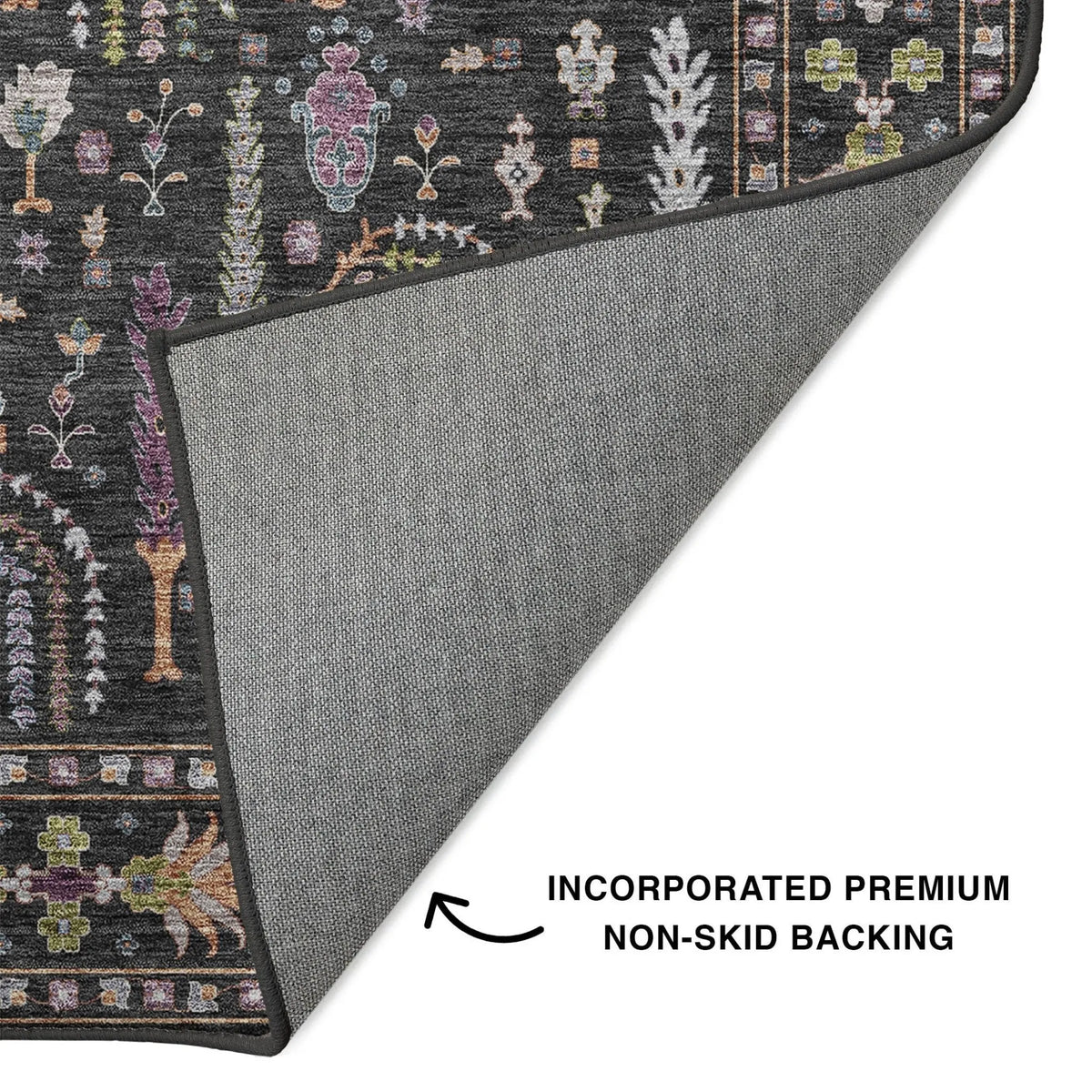 Hatay HY5 Black Rug - Rug & Home