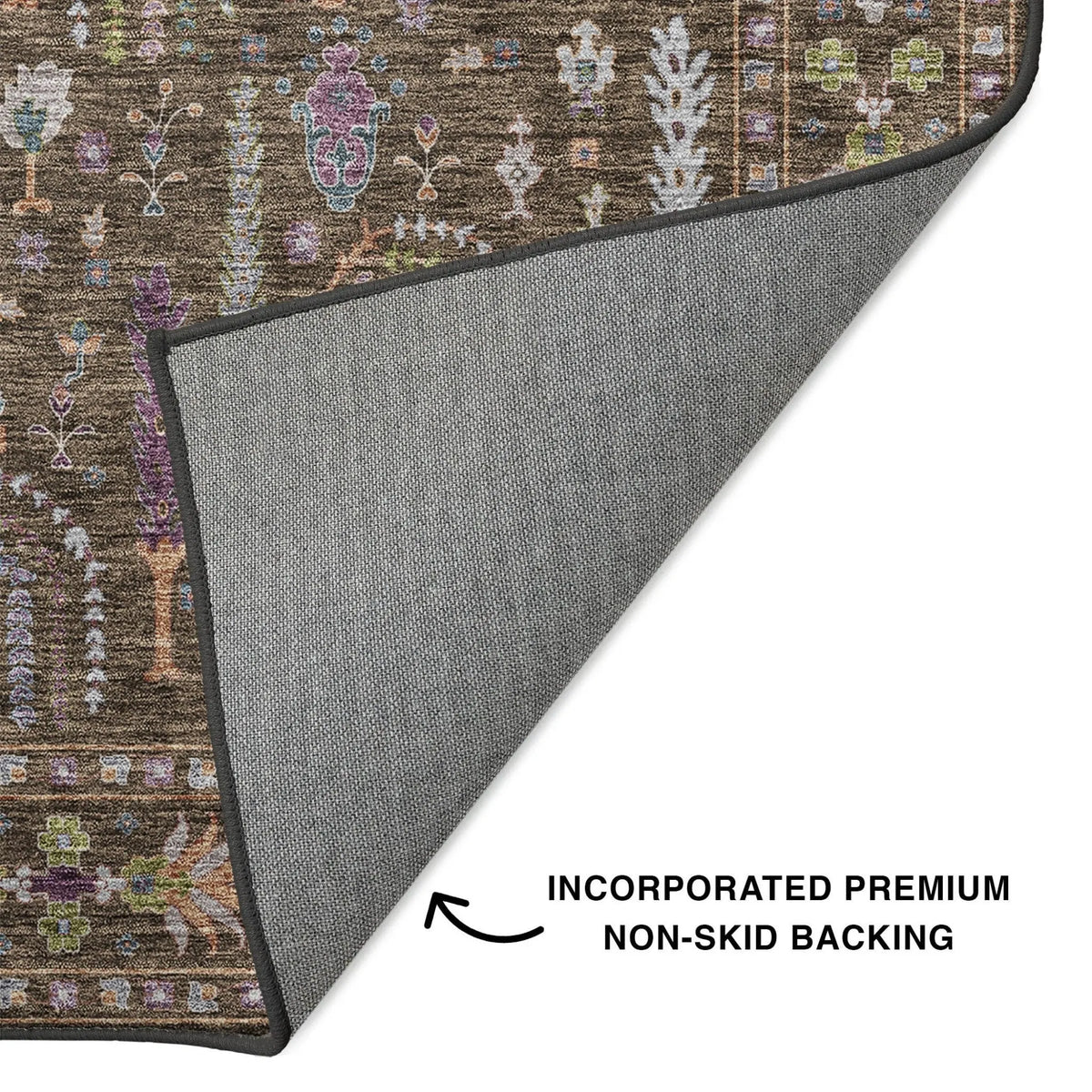 Hatay HY5 Brown Rug - Rug & Home