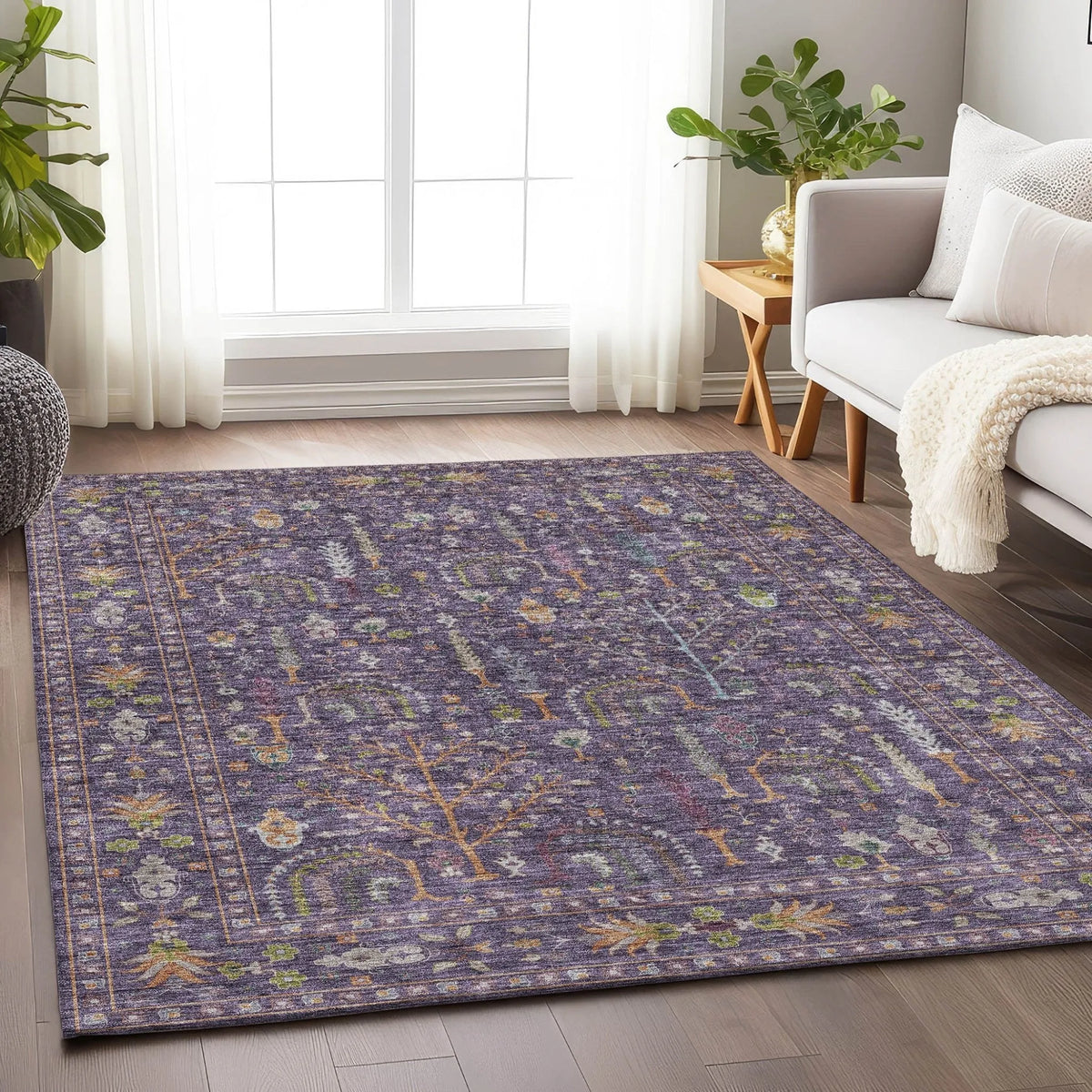 Hatay HY5 Eggplant Rug - Rug & Home