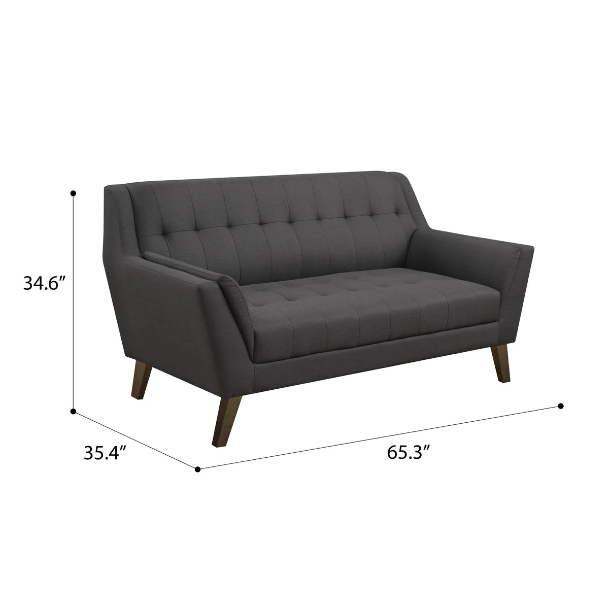 Binetti Loveseat Charcoal Pebble