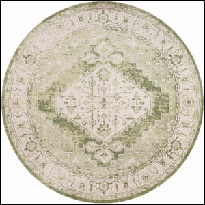 Astra Machine Washable ASW11 Ivory Green Rug