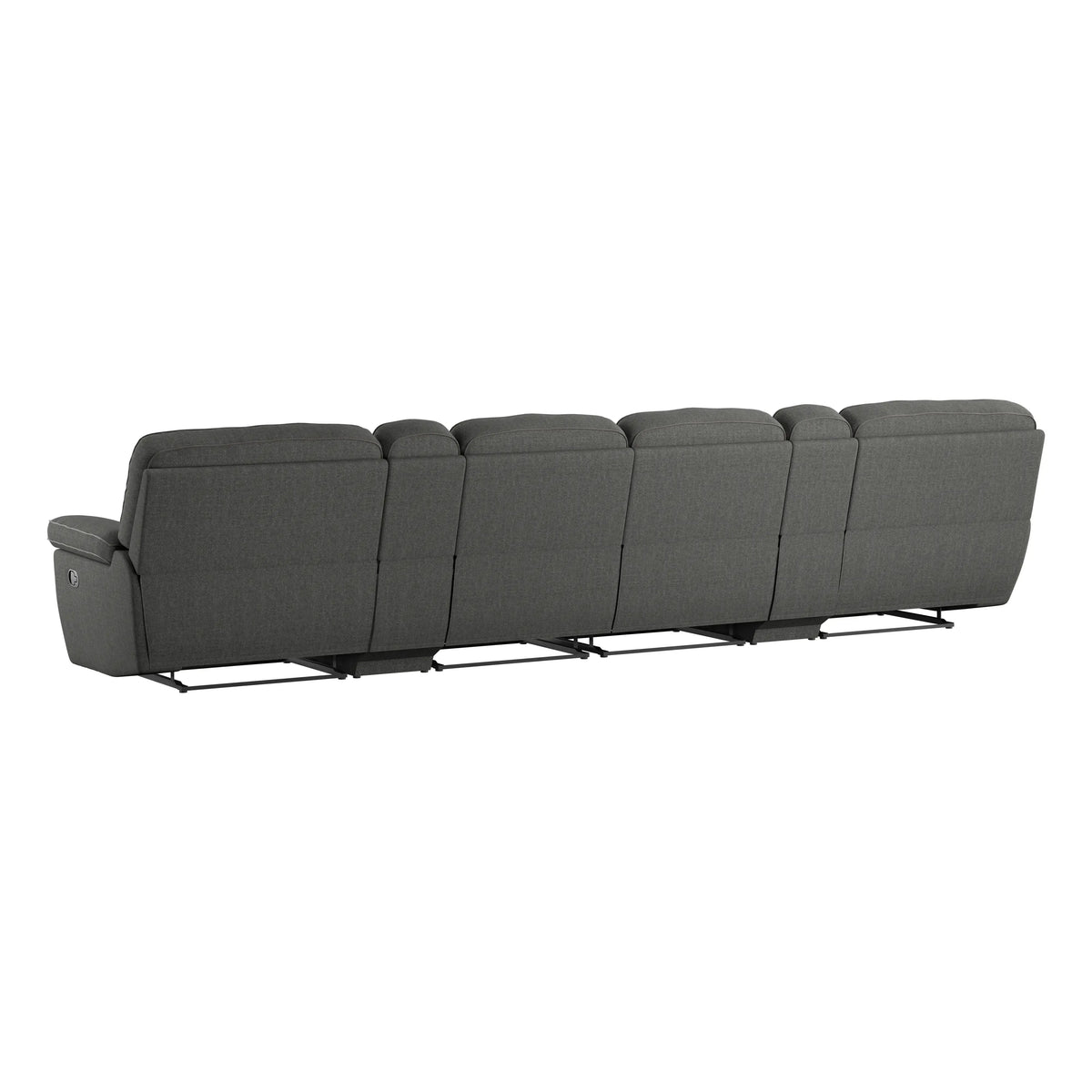 Alberta 6 Piece Modular Reclining Sofa Set Charcoal Gray