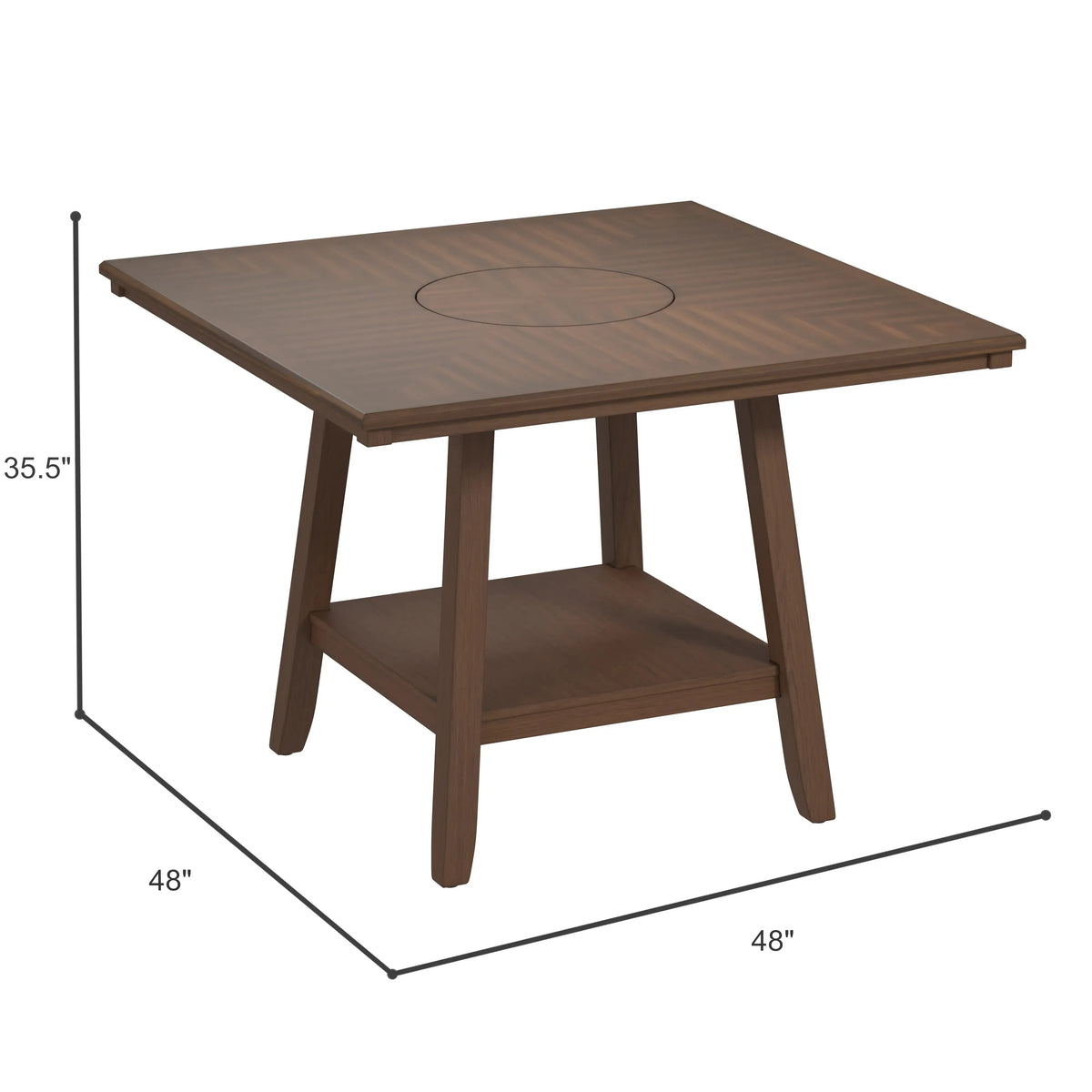 Seneca Gathering Height Table Walnut Brown