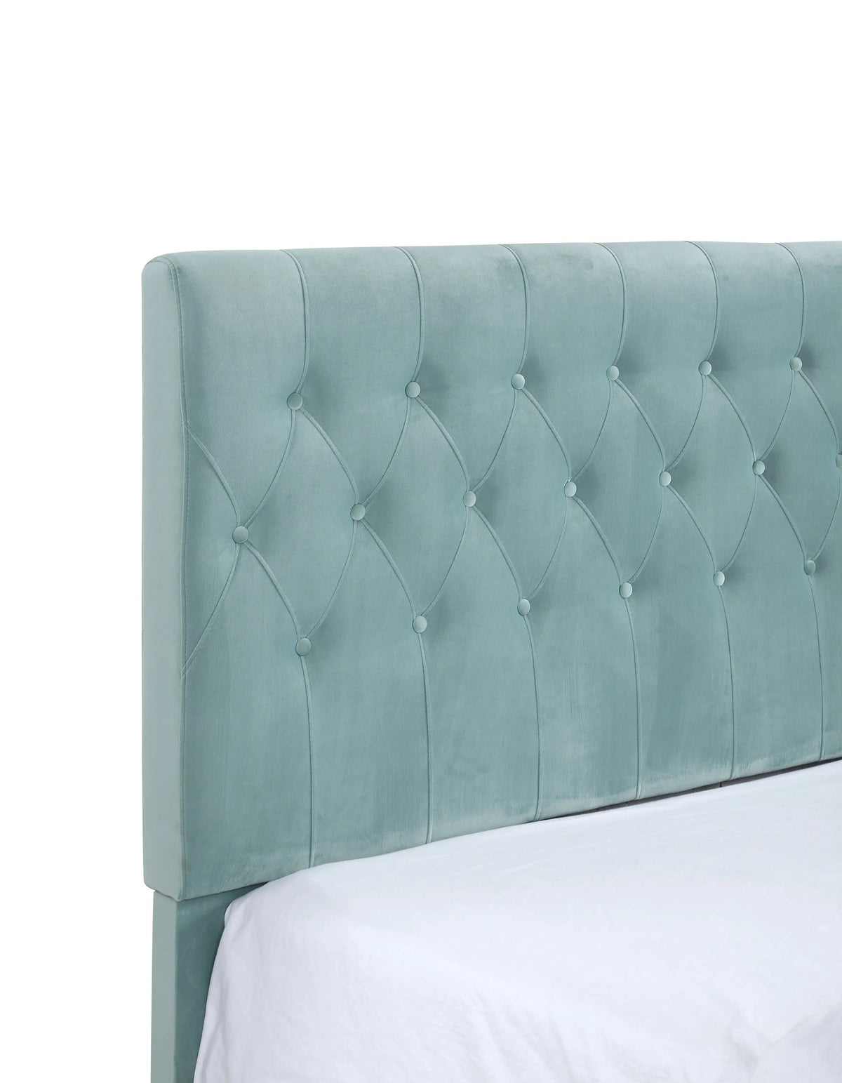Amelia Upholstered Bed Light Blue