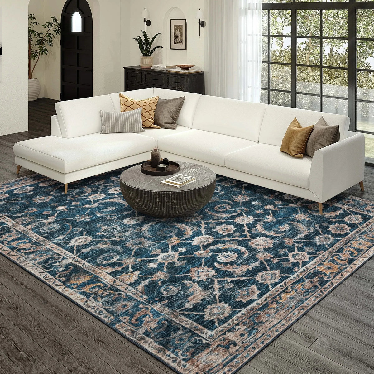 Jericho JC4 Navy Rug - Rug & Home