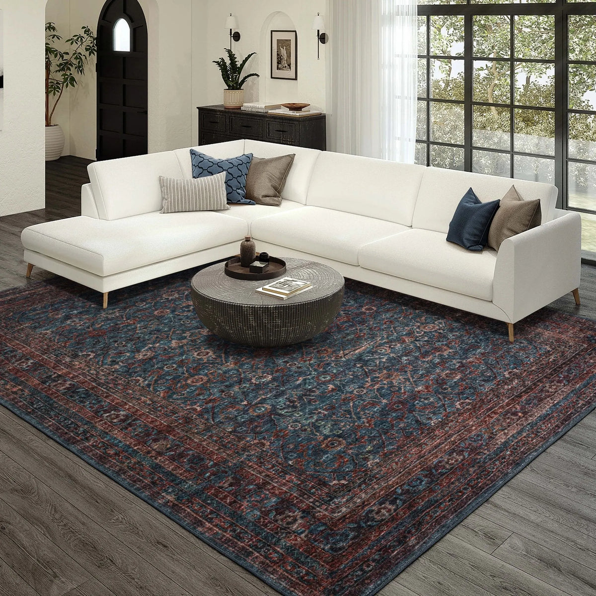 Jericho JC7 Navy Rug - Rug & Home