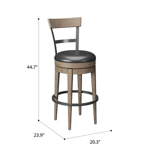Benton Swivel Bar Stool Pecan Brown
