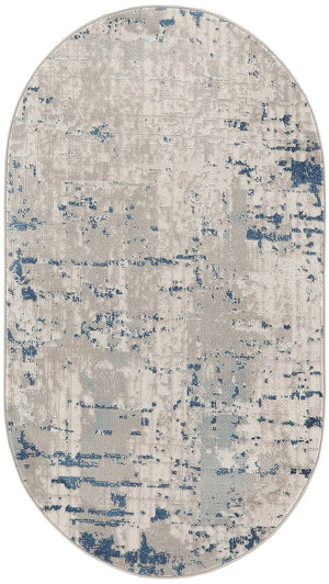 Quarry QUA01 Ivory Grey Blue Rug
