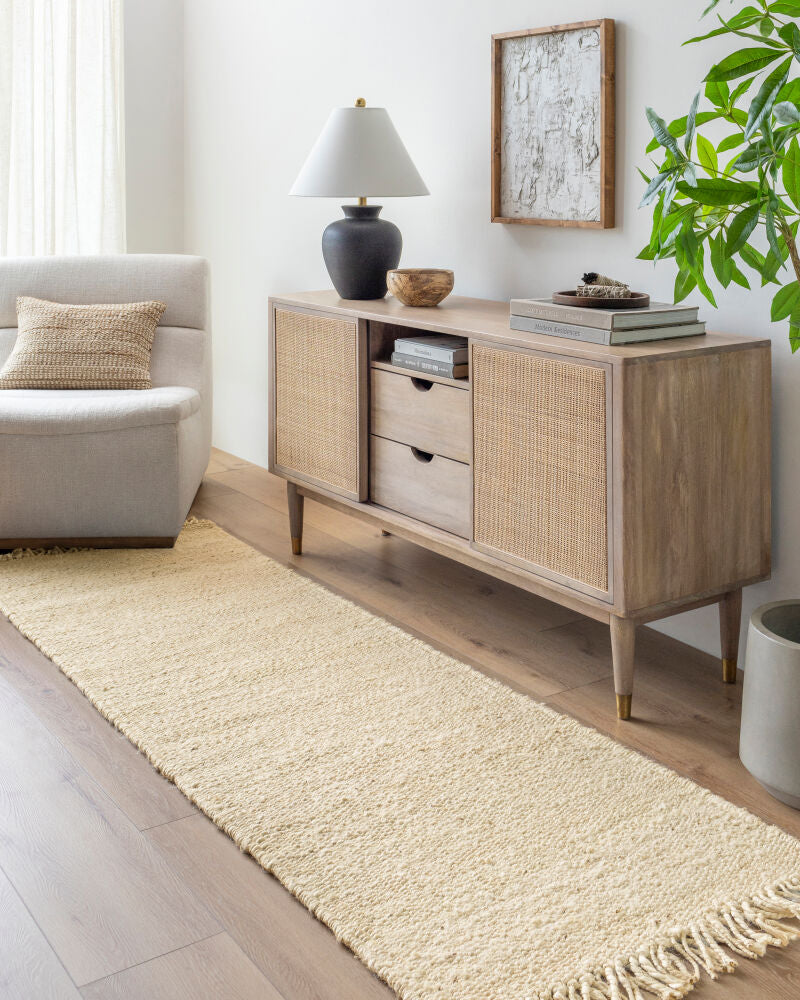 Jute JUTE BLEACH Ivory Rug- Rectangle 4' x 6' | Area Rugs - Rug & Home