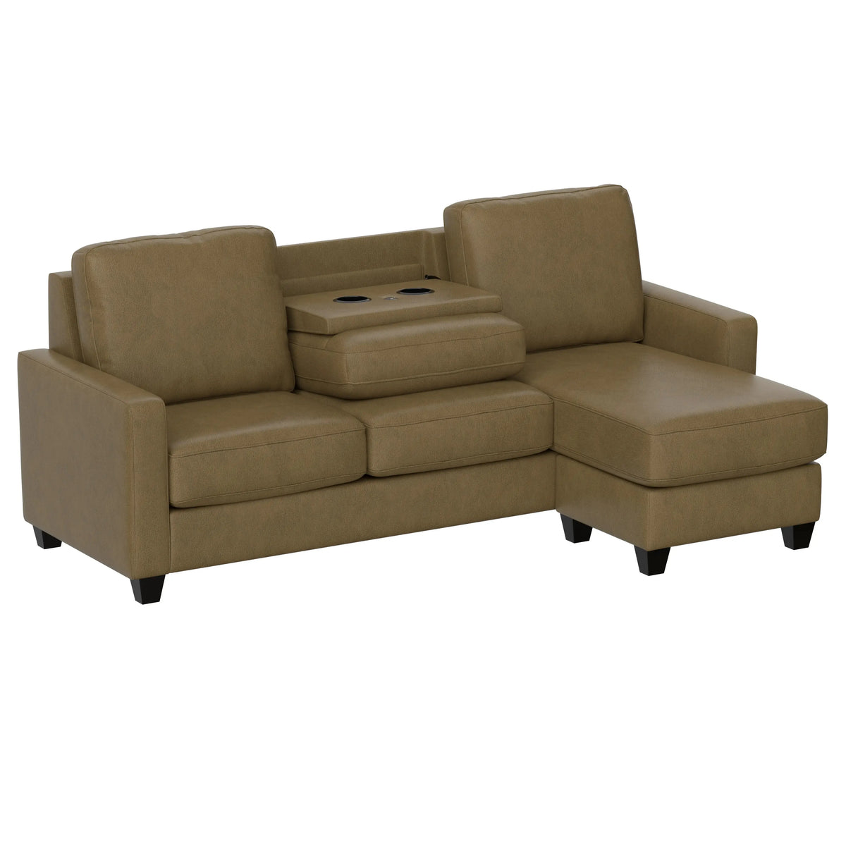Dawson Reconfigurable Chaise Sectional Mocha
