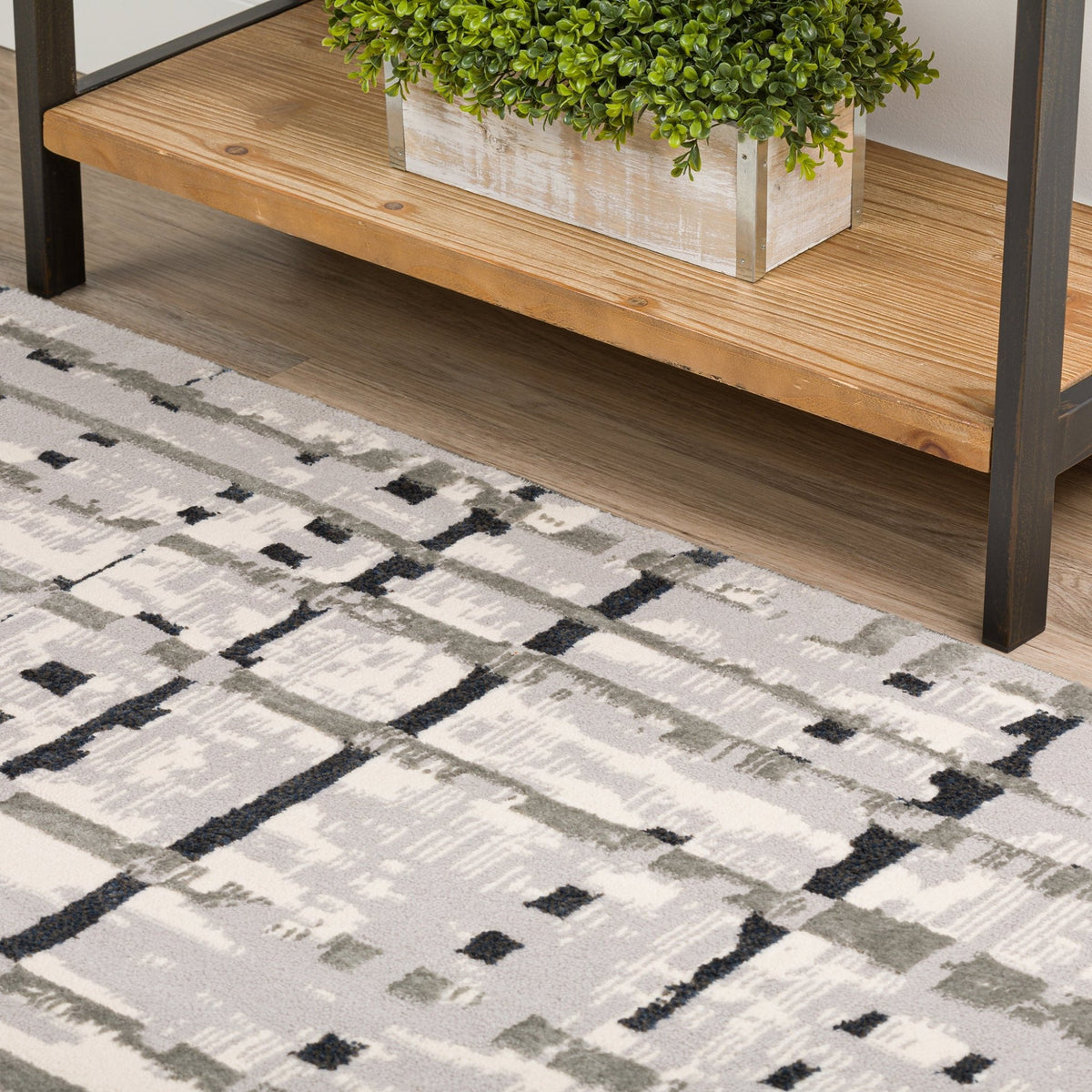 Karma KM4 Grey Rug - Rug & Home