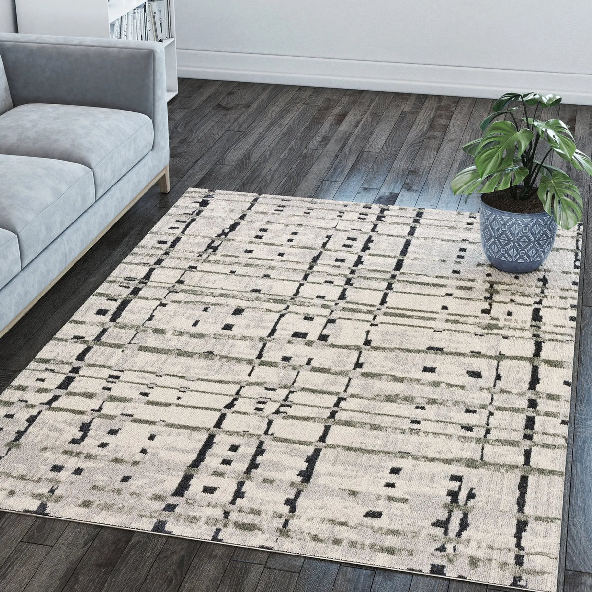 Karma KM4 Grey Rug - Rug & Home