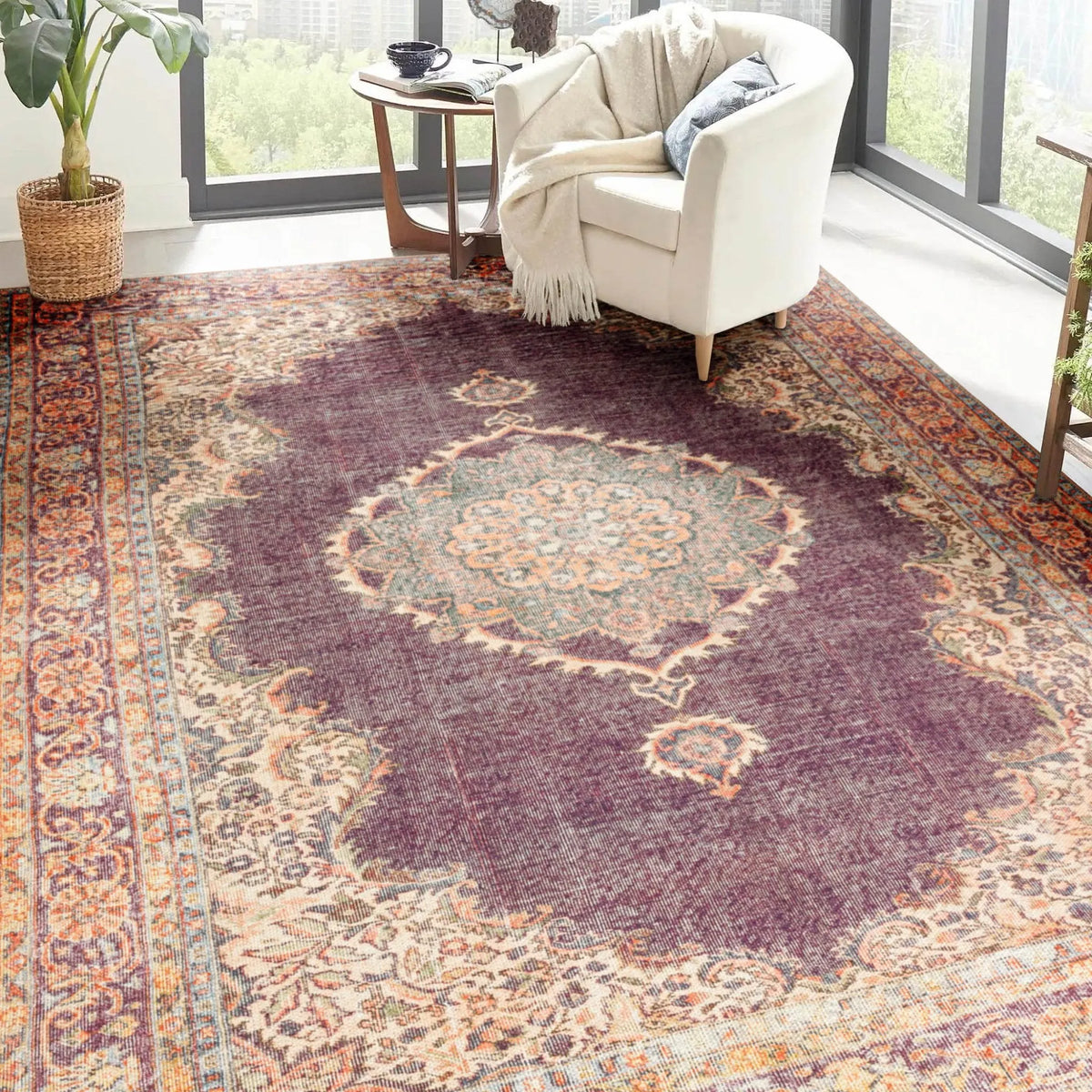 Kars KA9 Eggplant Rug - Rug & Home