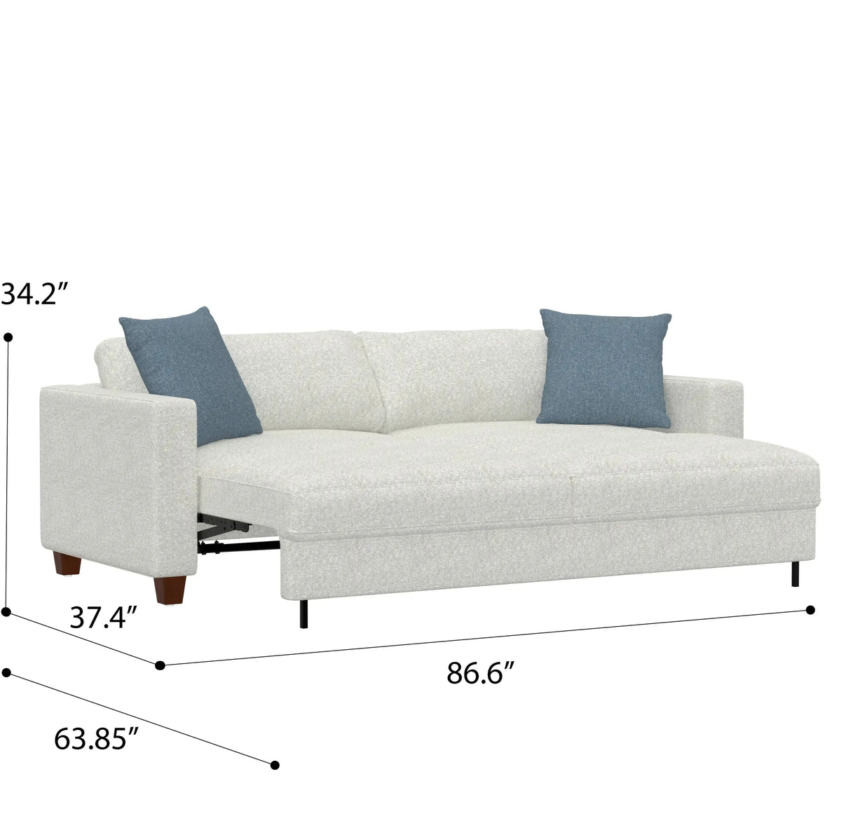Bianca Pop-Up Sleeper Sofa Snowdrift