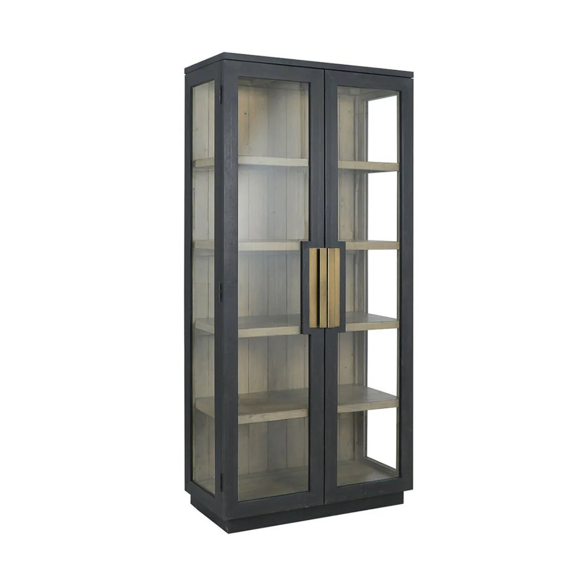 Larson Reclaimed Pine 82" Tall Cabinet Carbon Black