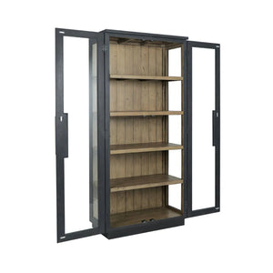 Larson Reclaimed Pine 82" Tall Cabinet Carbon Black