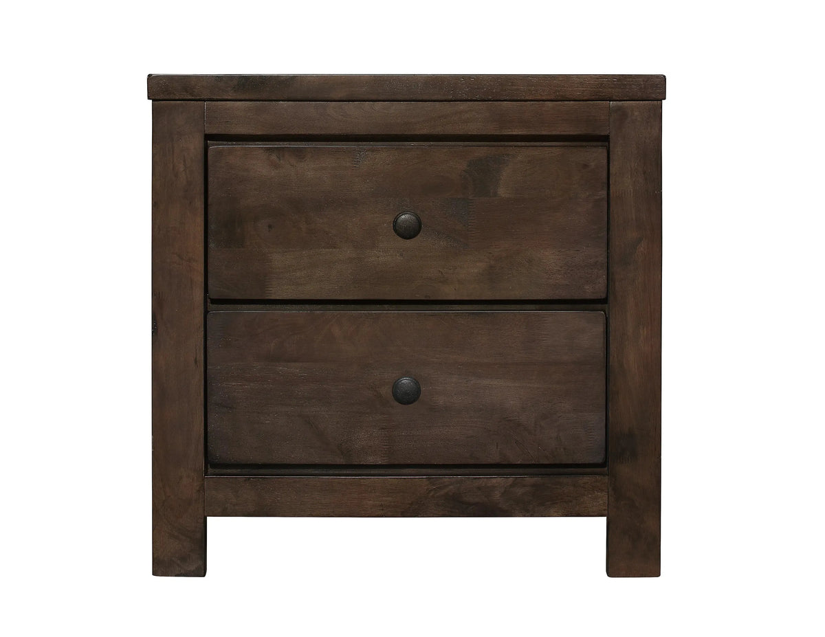 Ashton Hills 2-Drawer Nightstand Ash Brown