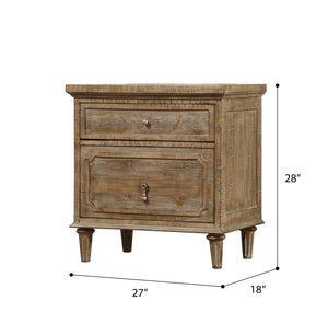 Interlude 2-Drawer Nightstand Sandstone Buff