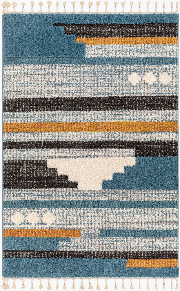 Lofty LOF-2305 Black / Blue Rug