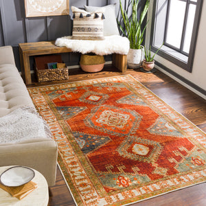 Lavable LVB-2301 Blue / Burnt Orange Rug