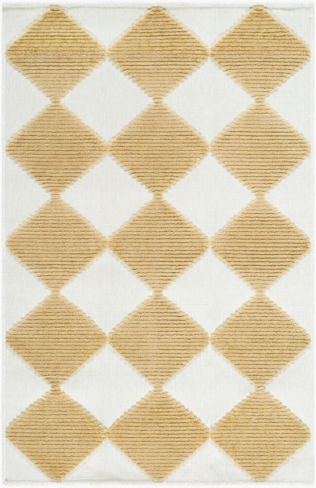Lyna LYA-2351 Mustard / White Rug