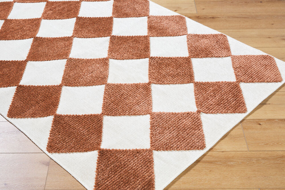 Lyna LYA-2358 Rust / White Rug