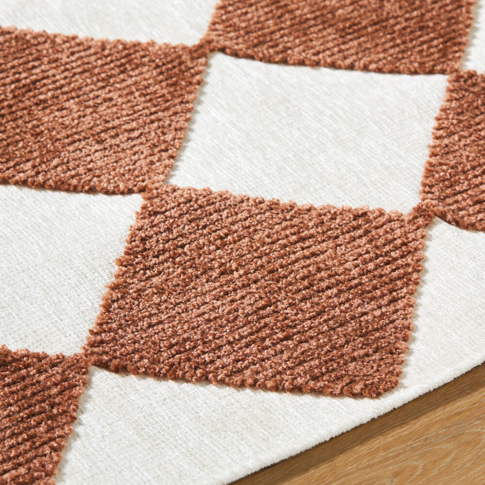 Lyna LYA-2358 Rust / White Rug