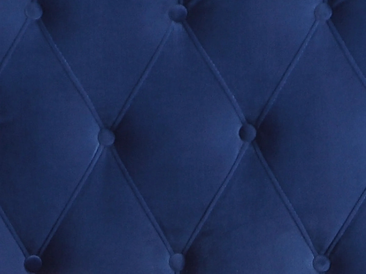 Amelia Upholstered Bed Navy