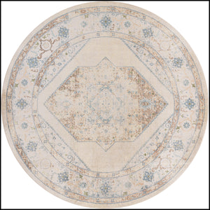 Astra Machine Washable ASW13 Ivory Blue Rug