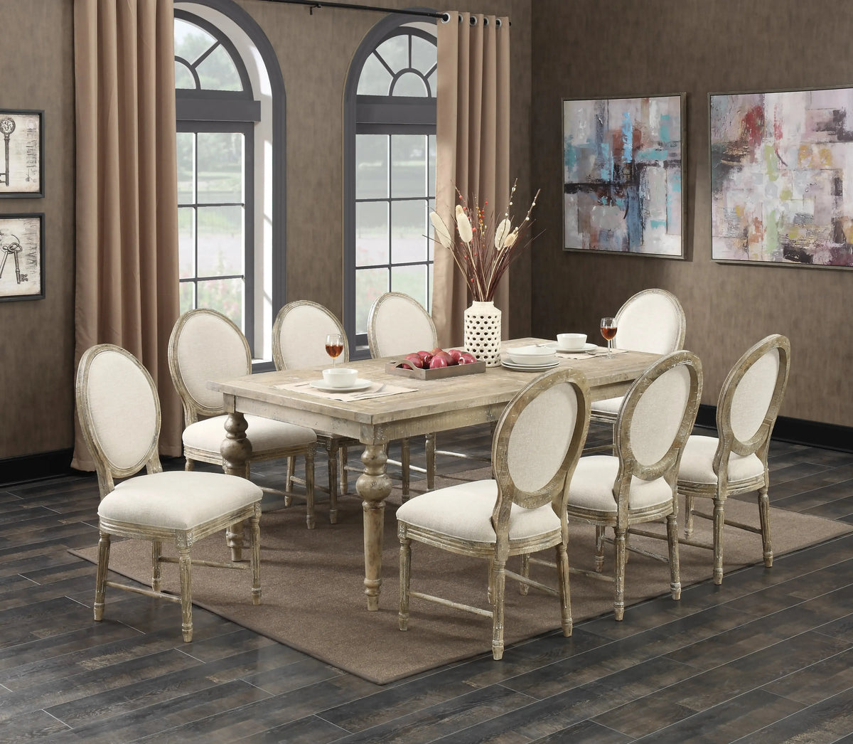 Interlude Upholstered Dining Chair Sandstone Buff