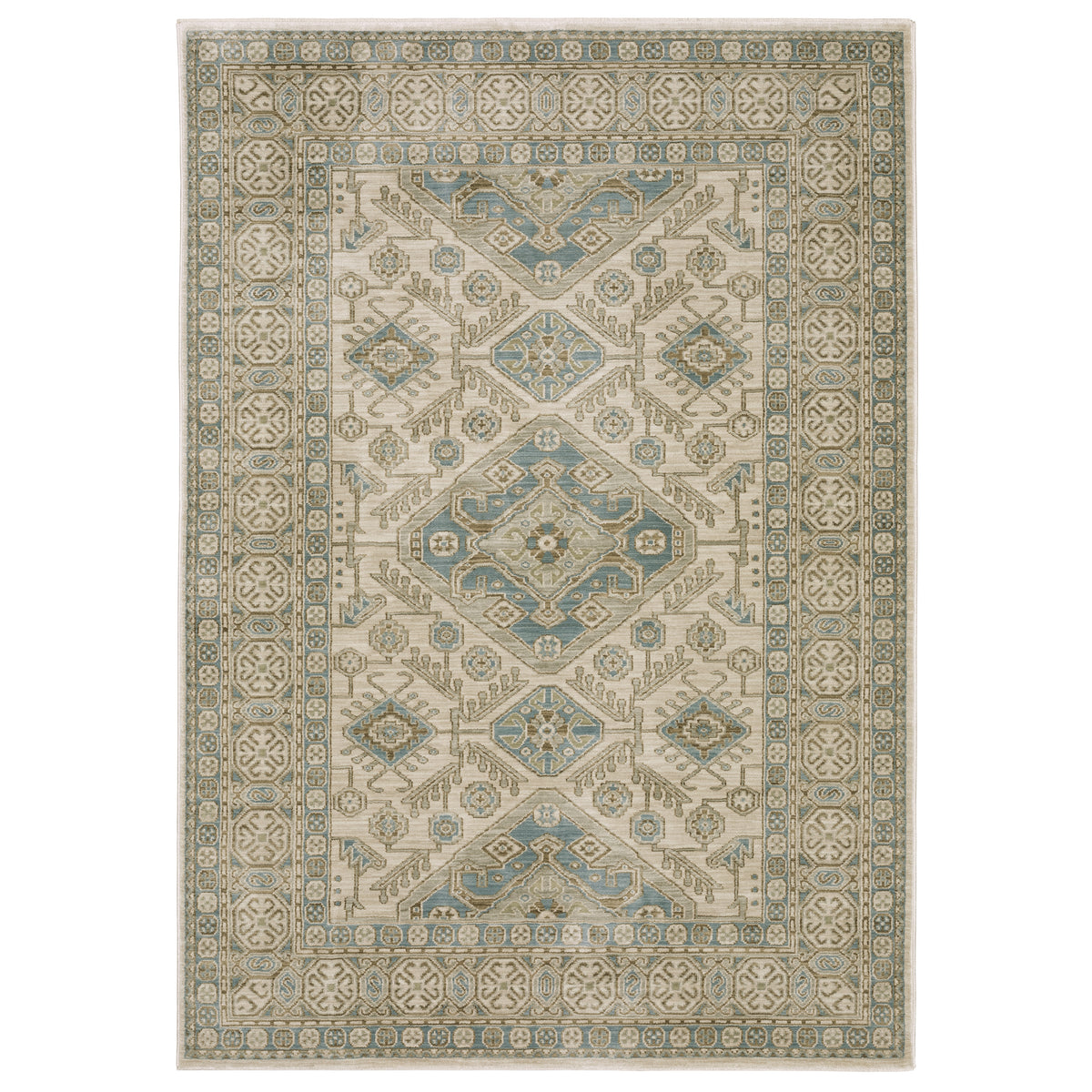 Beige Rug With Rectangular Pattern Maeve MAE05 Beige Rug- Rectangle 3' 3