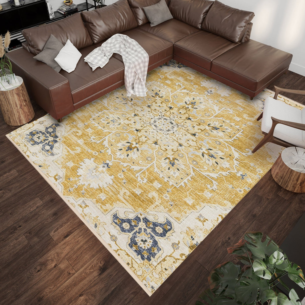 Marbella MB3 Gold Rug - Rug & Home