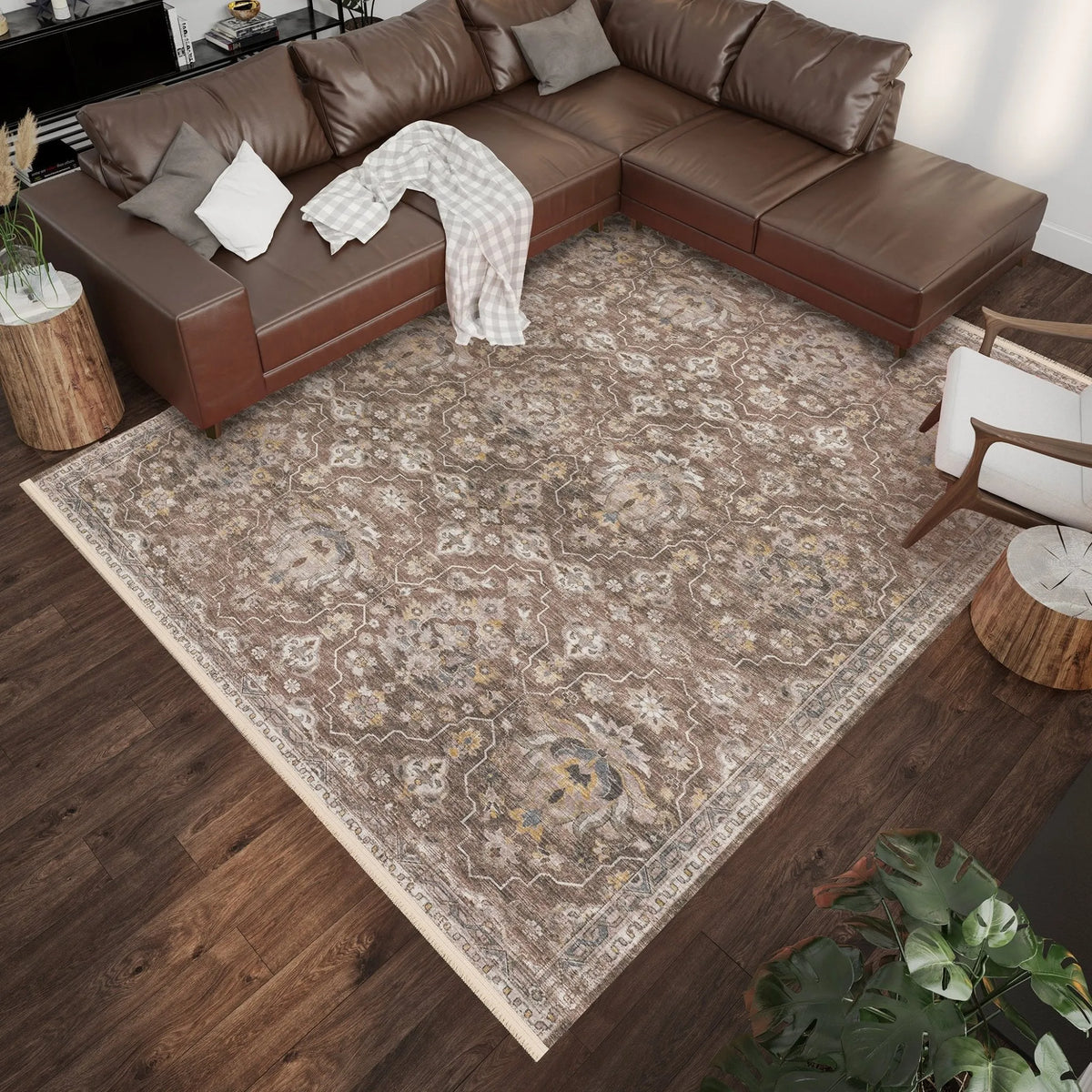 Marbella MB4 Mocha Rug - Rug & Home