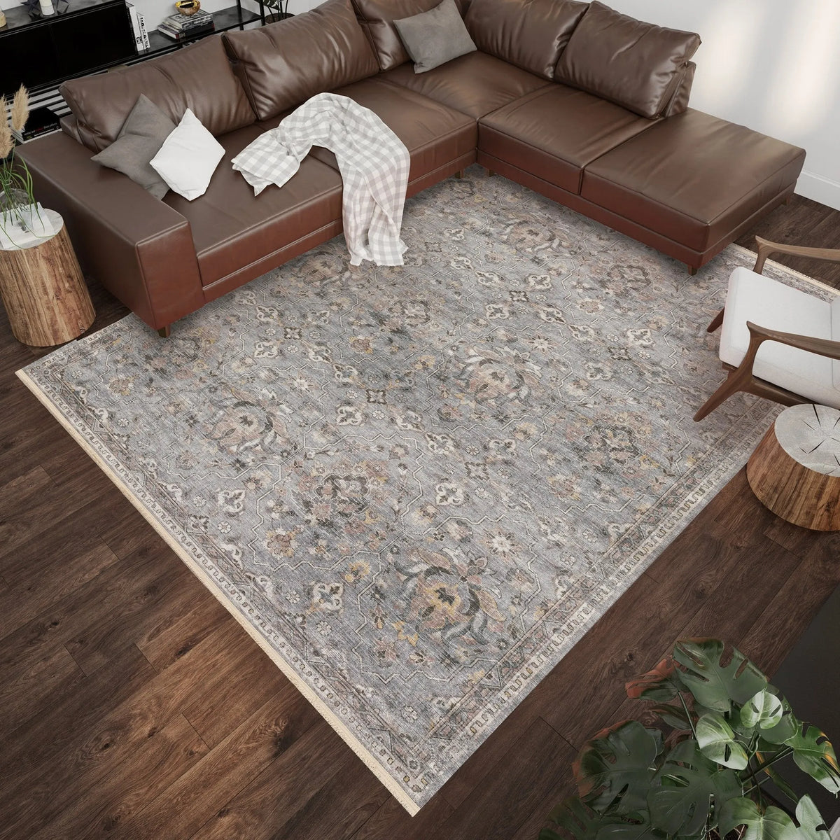 Marbella MB4 Silver Rug - Rug & Home