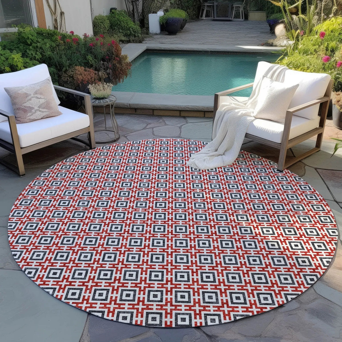 Marlo MO1 Red Rug - Rug & Home