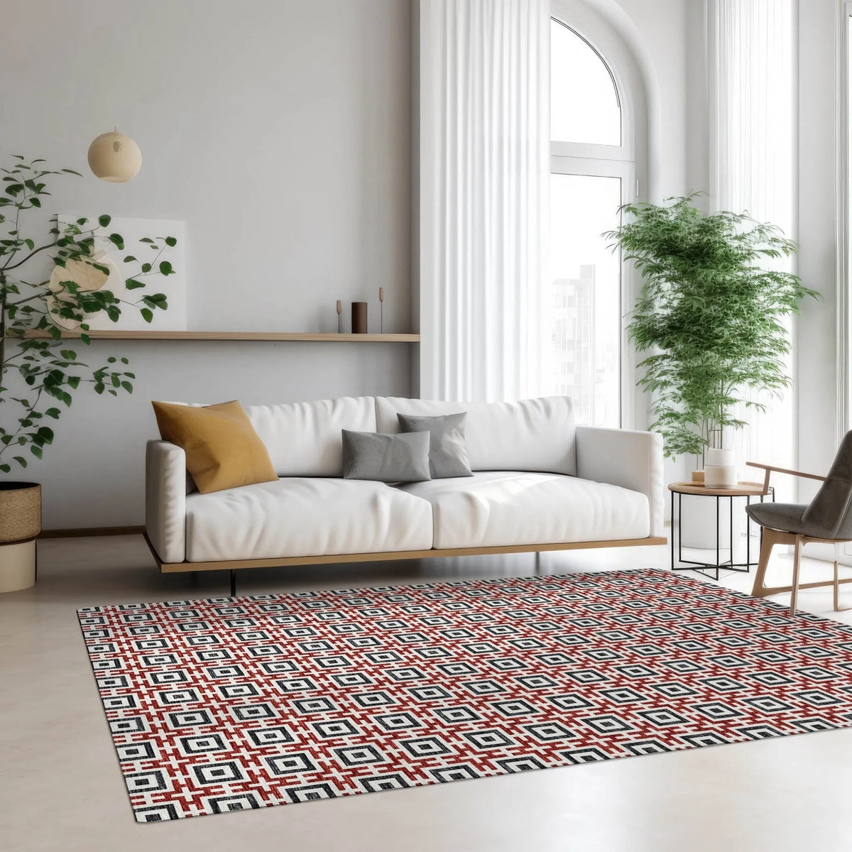 Marlo MO1 Red Rug - Rug & Home