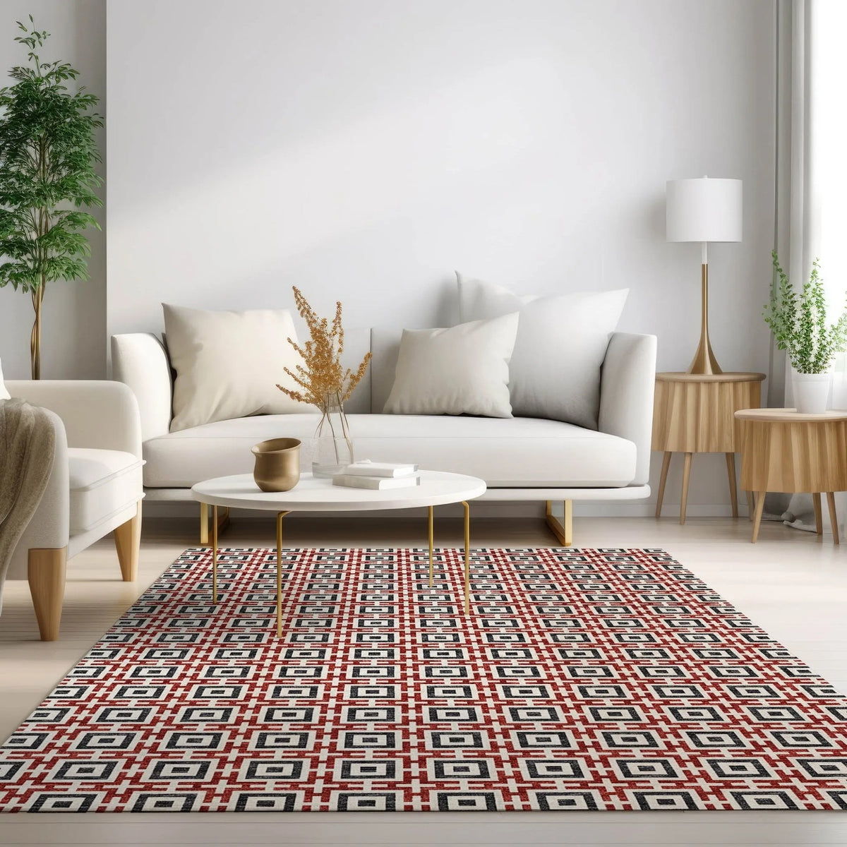 Marlo MO1 Red Rug - Rug & Home