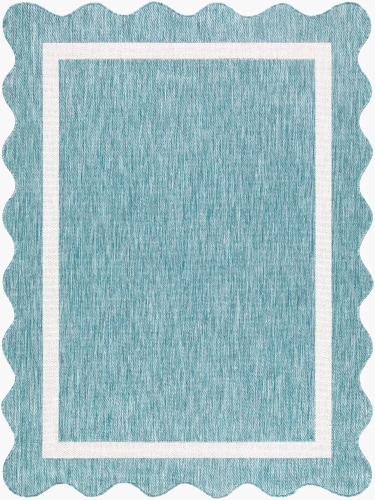 Miami Beach MBH-2330 Aqua / Cream Rug