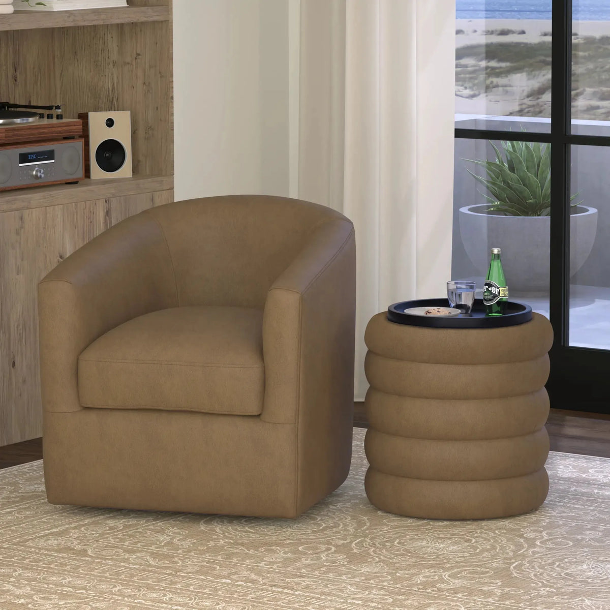 Zuri Storage Ottoman Mocha
