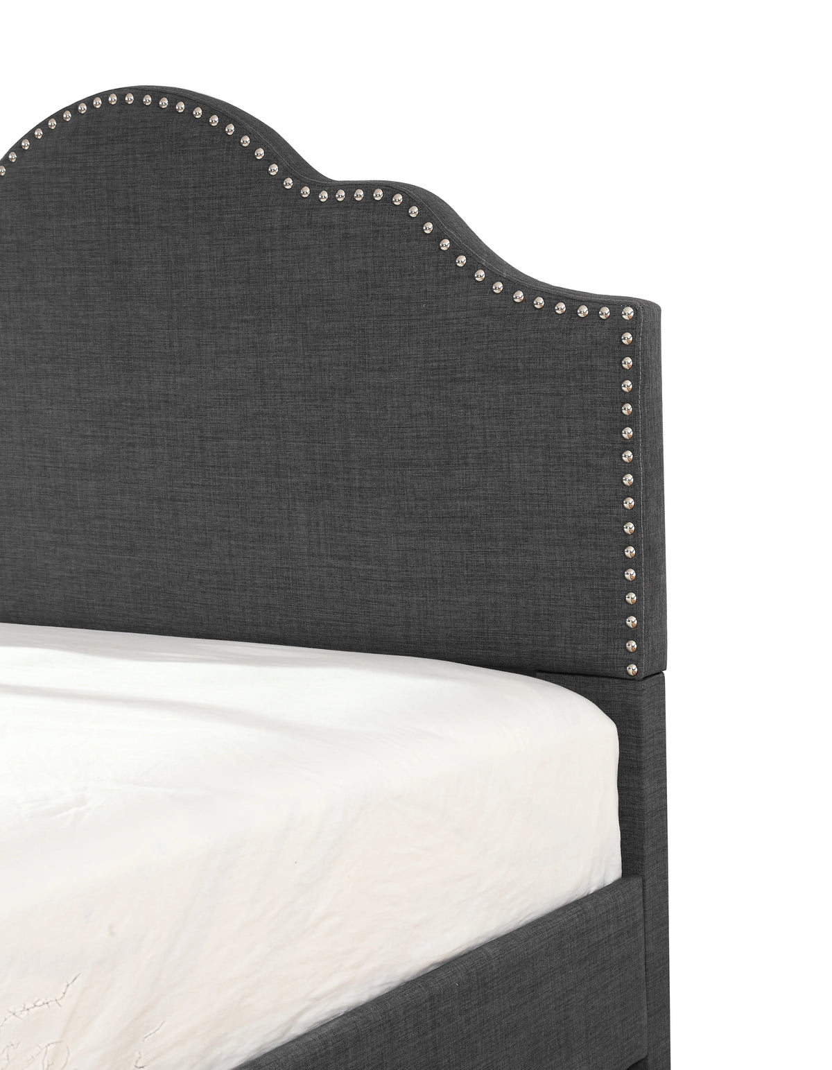 Madison Upholstered Bed Charcoal Gray