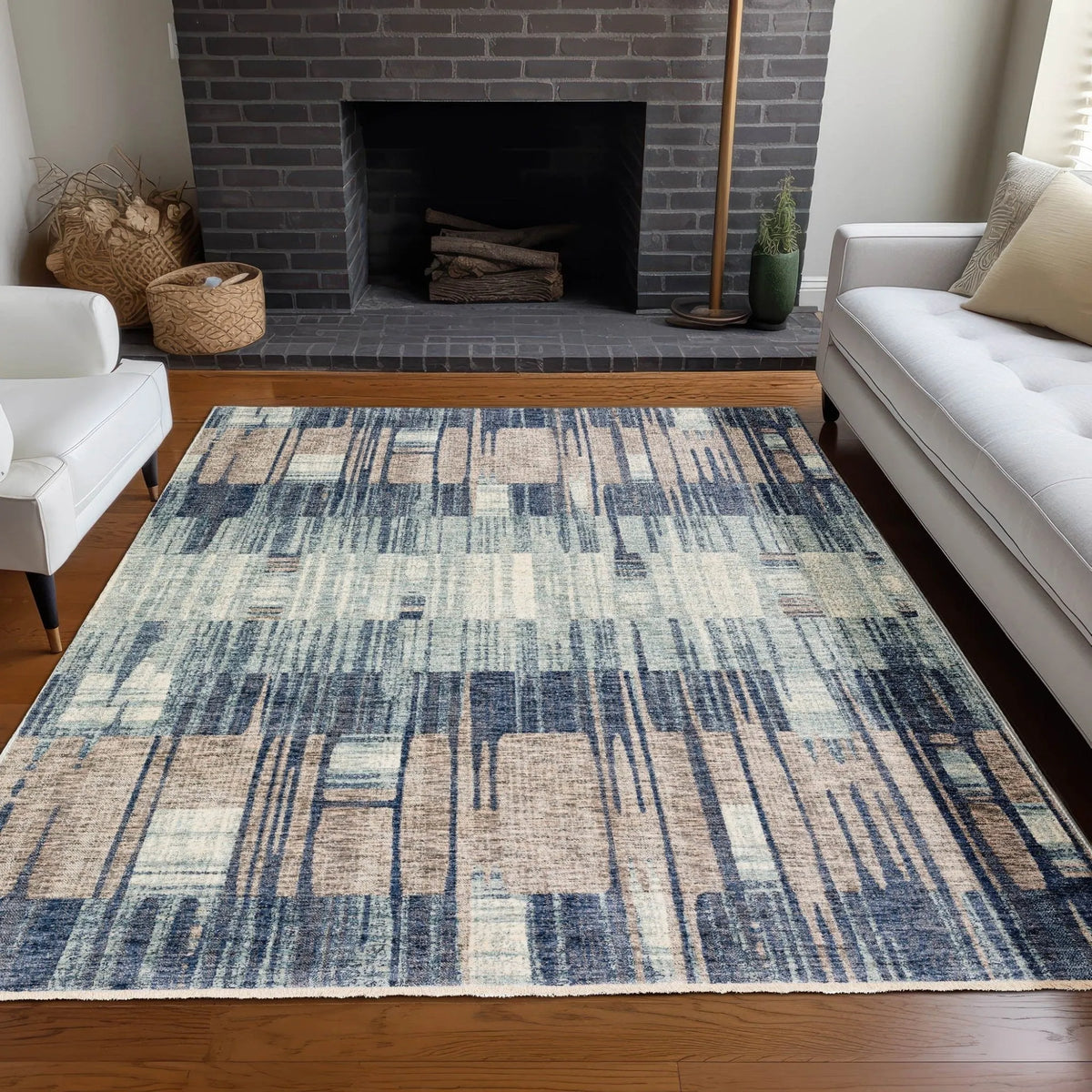 Neola NA11 Navy Rug - Rug & Home