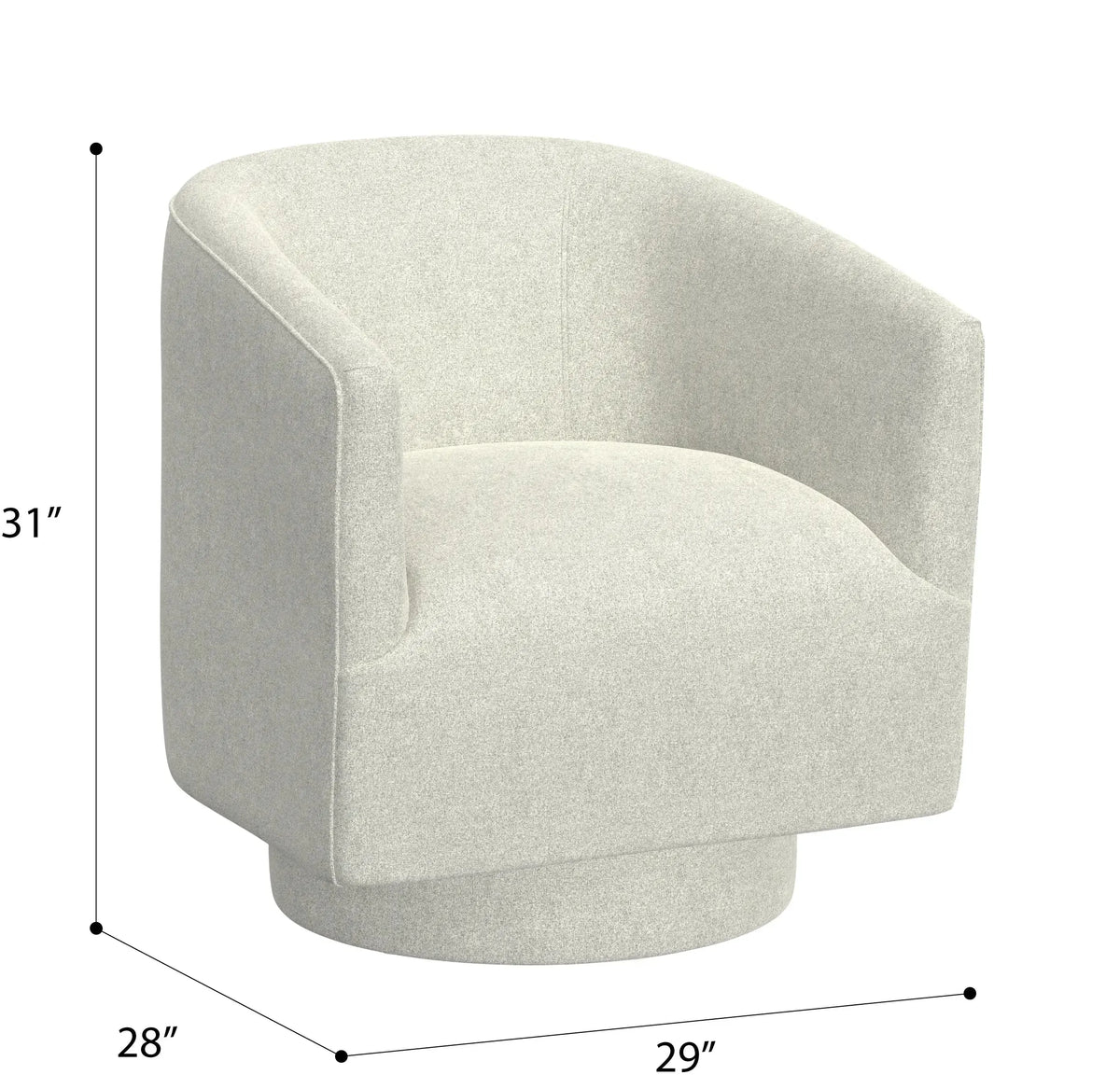 Brylee Swivel Accent Chair Lunar White