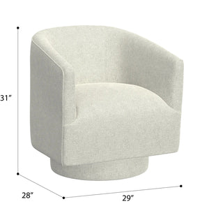 Brylee Swivel Accent Chair Lunar White