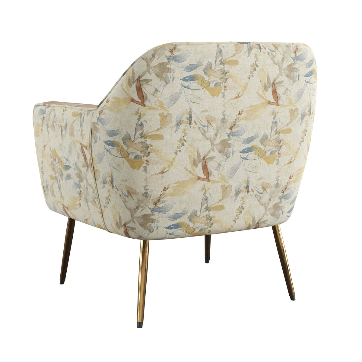 Ophelia Accent Chair Saddle With Vintage Leaf