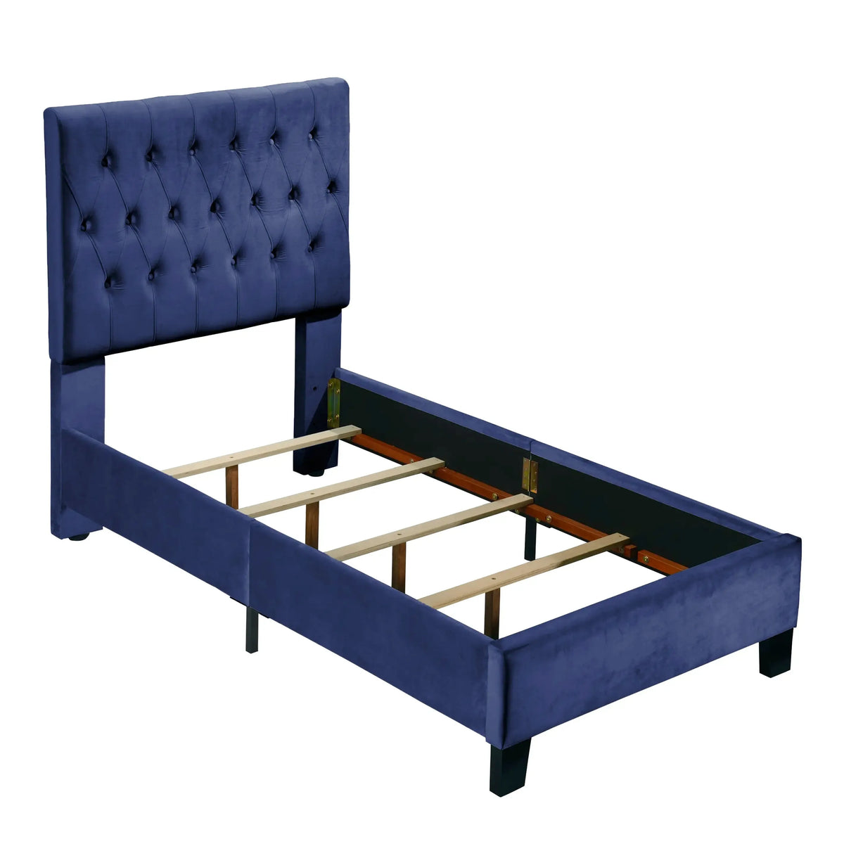 Amelia Upholstered Bed Navy
