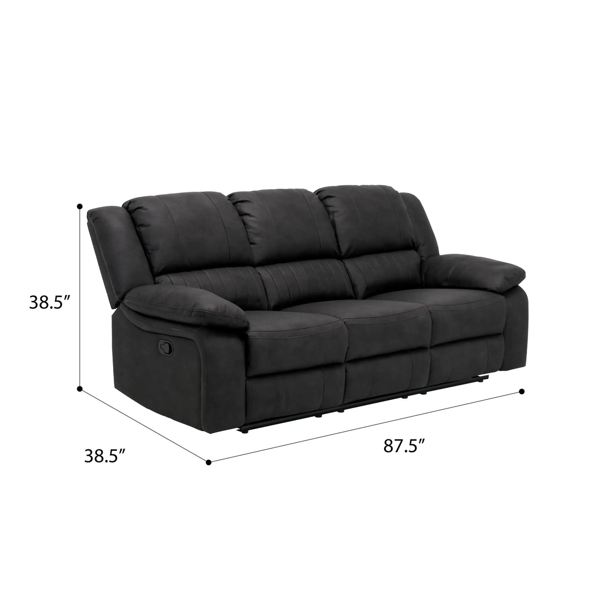 Navaro Reclining Sofa Black Licorice