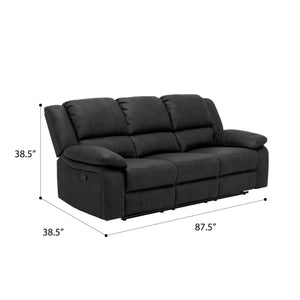 Navaro Reclining Sofa Black Licorice